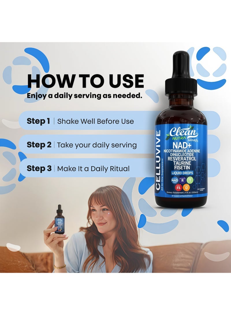 كلين نقطات سائلة متعددة الأعشاب العضوية NAD+ للانتعاش الشامل: تجديد الطاقة، توازن الصحة 120 مل - Image 4